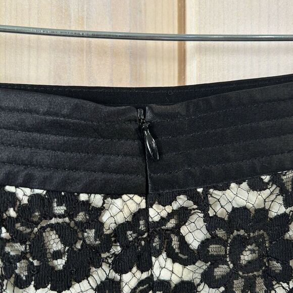 Rebecca Taylor Womens Skirt 4 Lace Floral Split Office Siren Career Professional - Picture 5 of 12